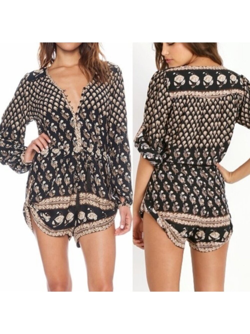 Spell & the Gypsy Bohemian Royale Playsuit Romper XS Boho Resort Festival Beach